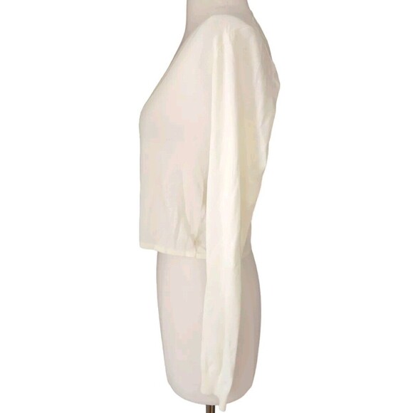 Lovers + Friends Revolve Ballet Wrap Sweater Women's XS Pale Butter Yellow NWT - Picture 2 of 9